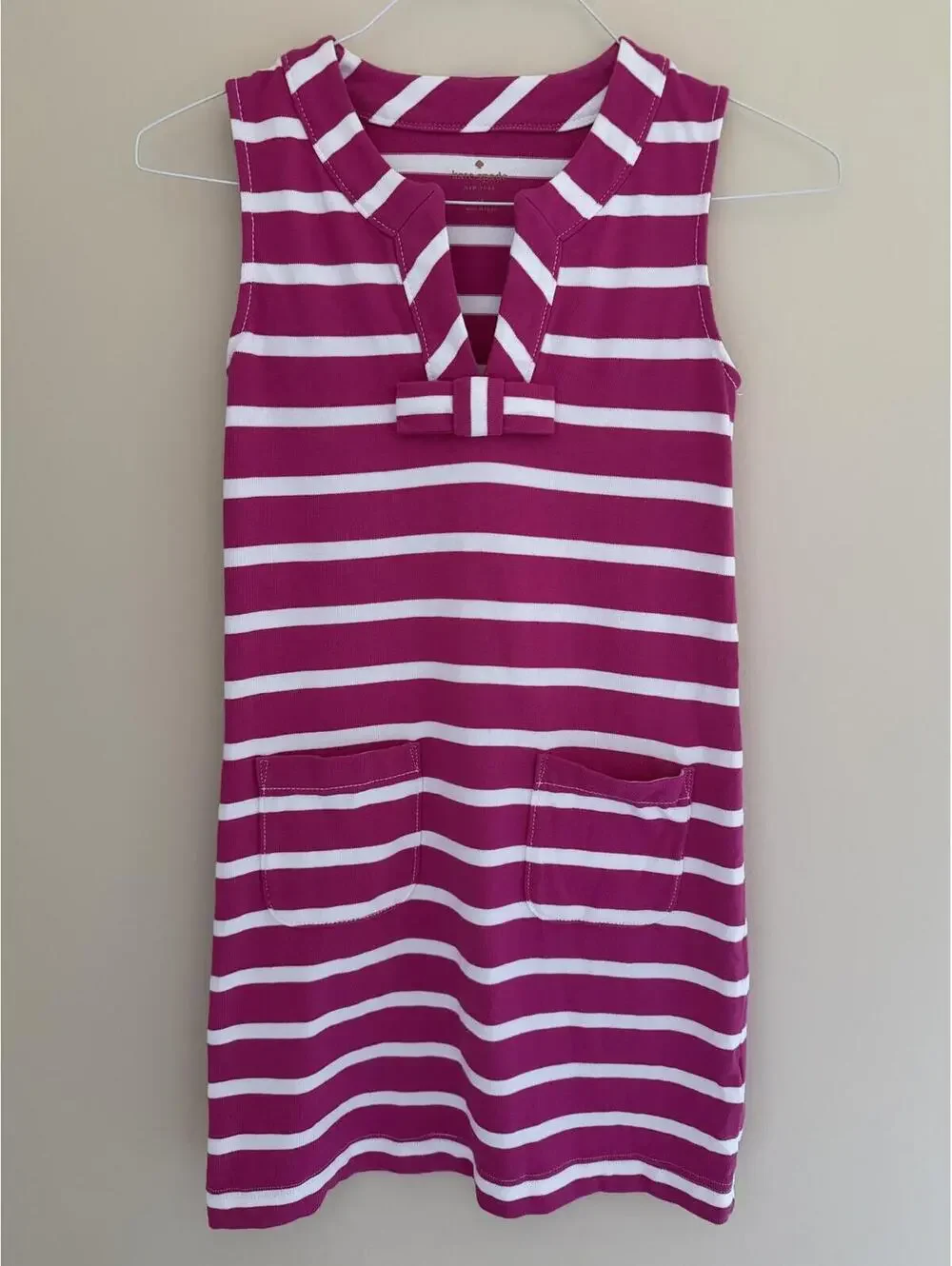 XS Kate Spade flawless pink/white striped mini dress